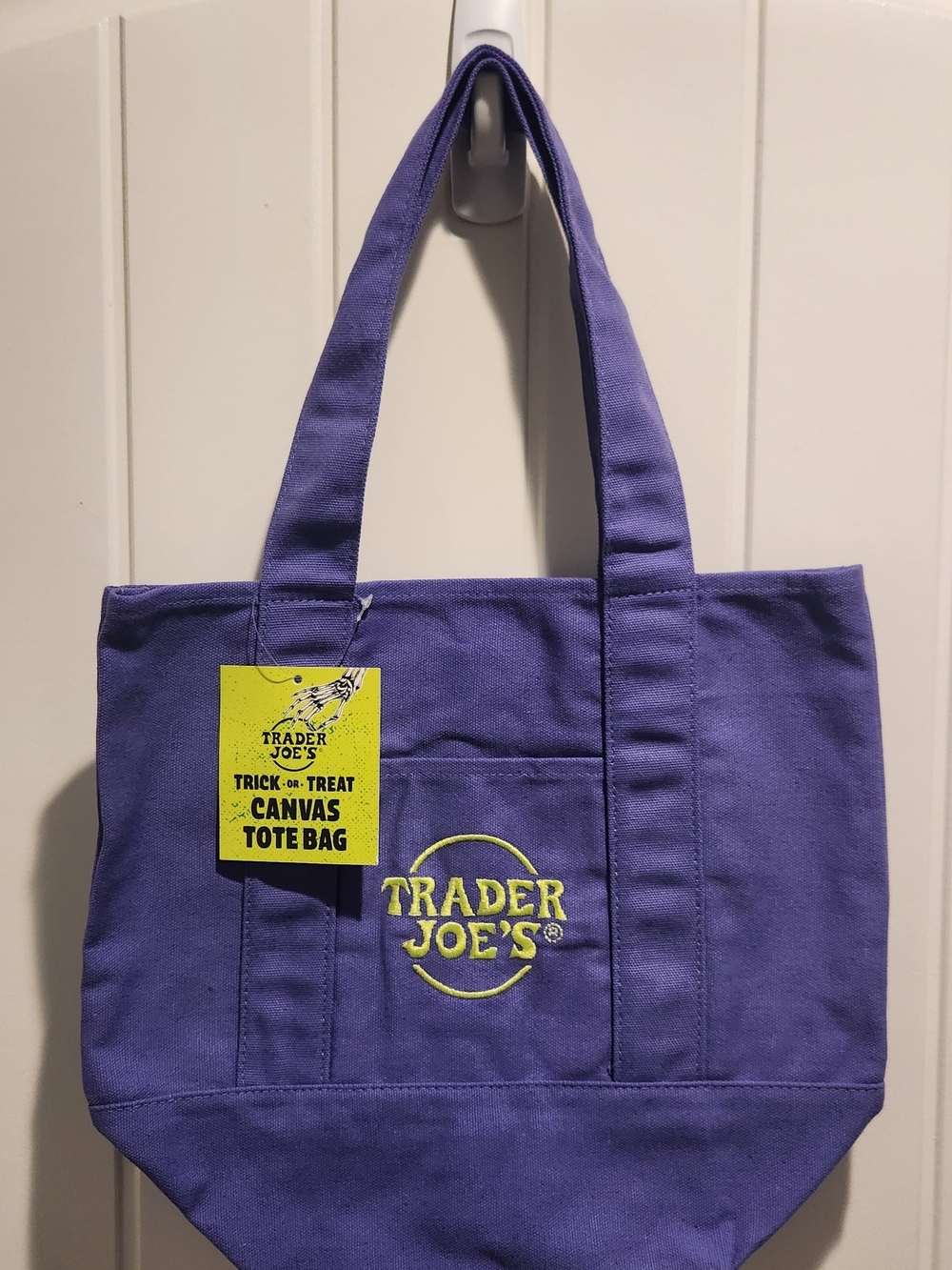 Trader Joe's Purple Canvas Mini Tote Bag